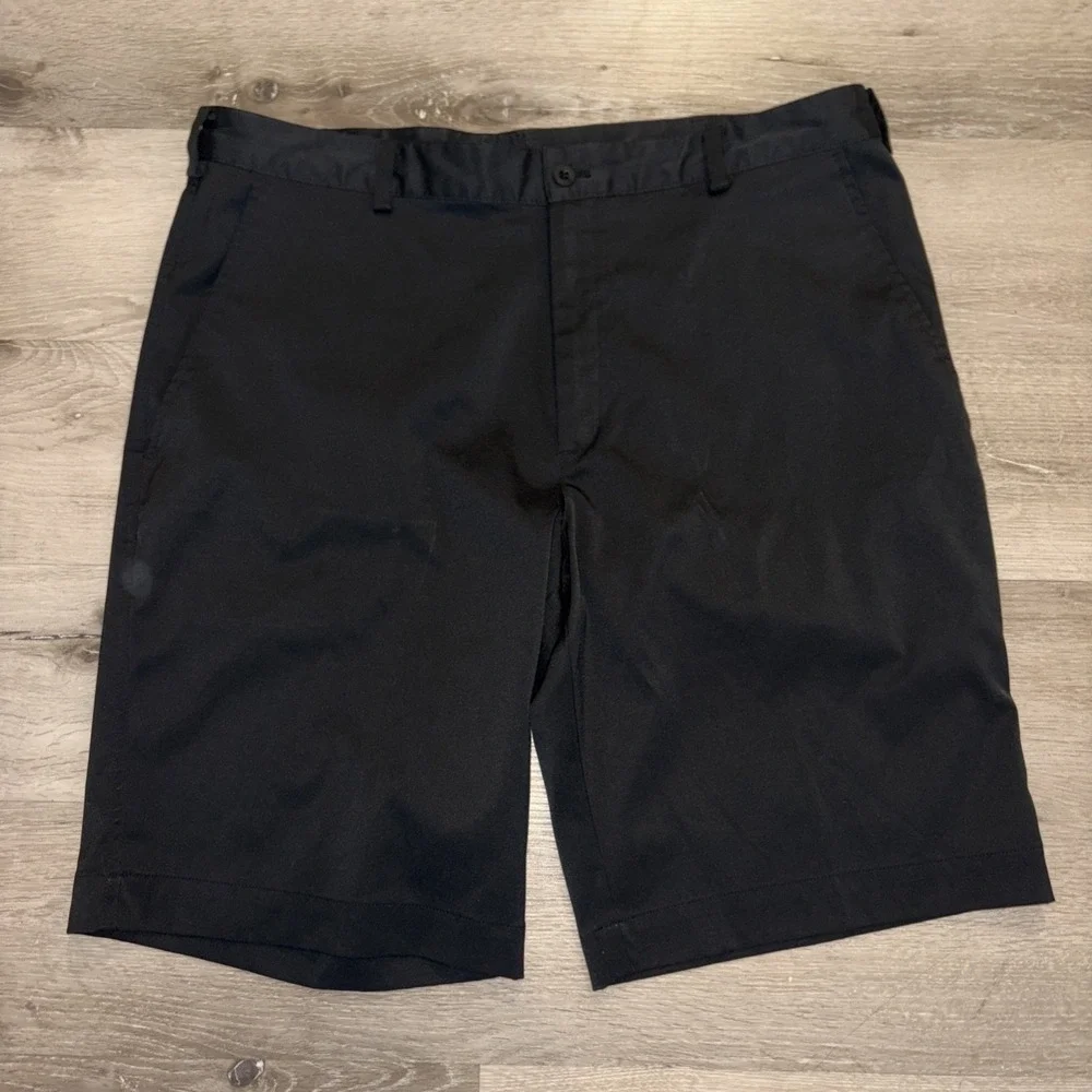 Nike Dri Fit Khaki Golf Shorts Men's 36 Black 21 Inch Length
